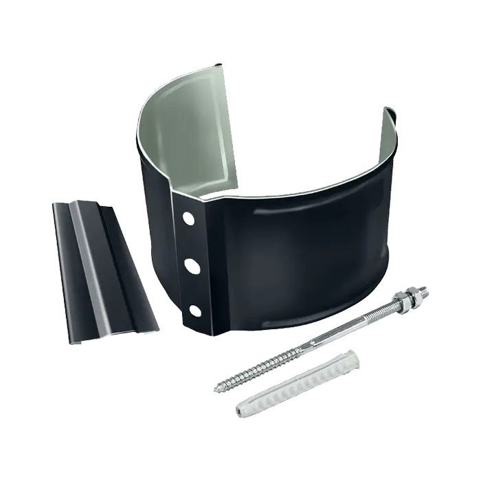 Кронштейн трубы на кирпич Grand Line PE 125/90 мм, RAL 7024-mini