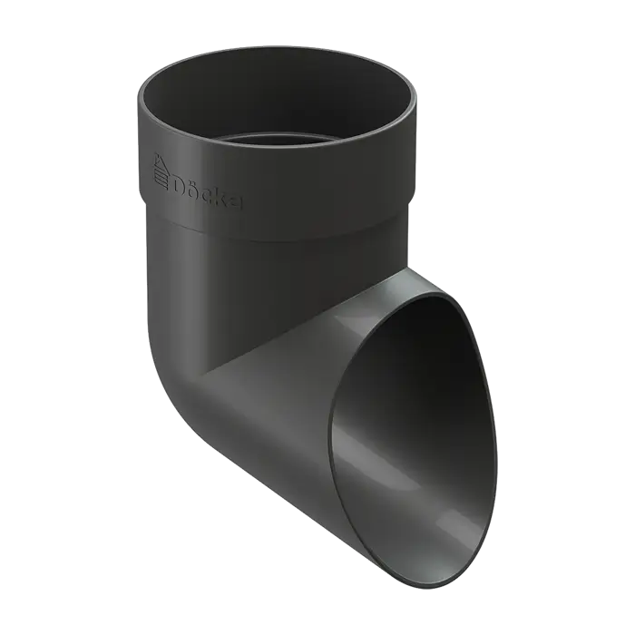 Наконечник для водосточной трубы Docke Standard серый (RAL 7024)-mini