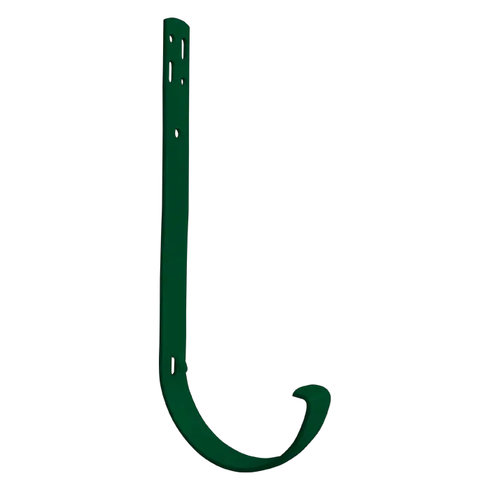 Кронштейн желоба полоса Grand Line Классика 120 ПВХ металлический зелёный (RAL 6005)-mini