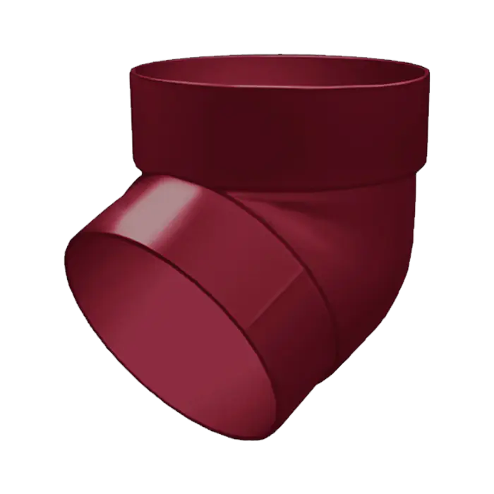 Колено трубы 67° Grand Line Дизайн 135 ПВХ бордо (RAL 3005)-mini