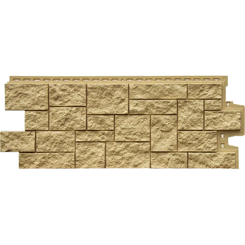 Фасадная панель Grand Line Дикий камень, Classic, Песочный-mini