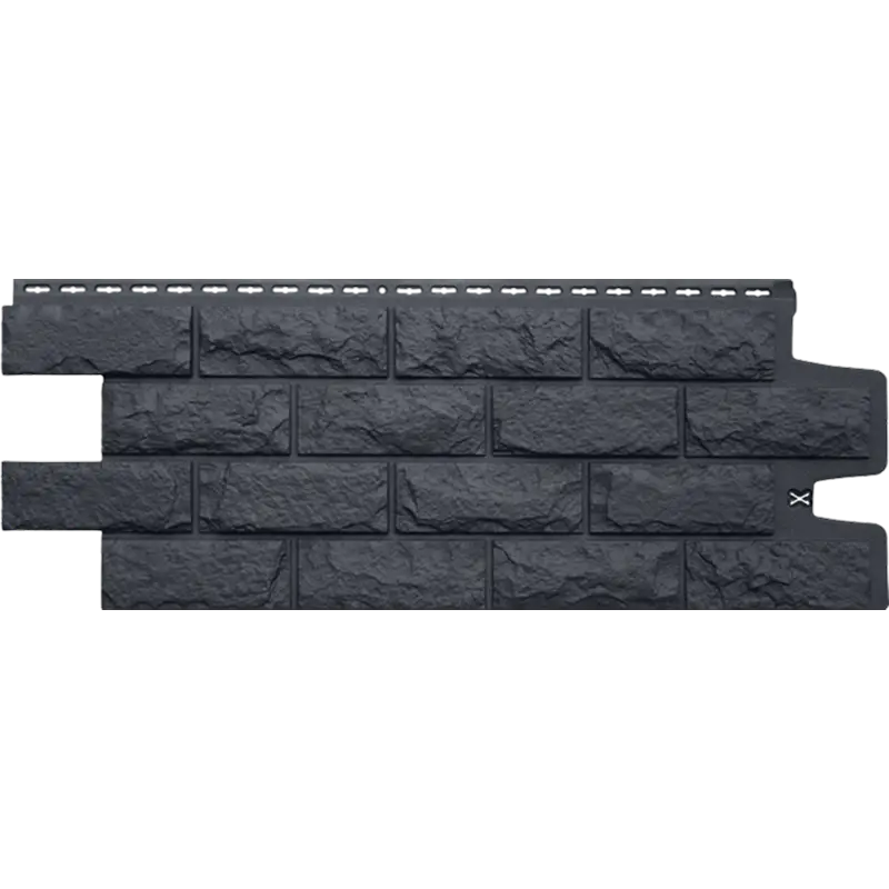 Фасадная панель Grand Line Колотый камень, Classic, Графит-mini