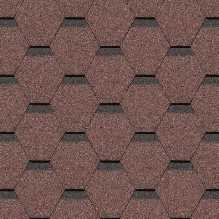 Гибкая черепица Docke Standard, Сота, Красный-mini