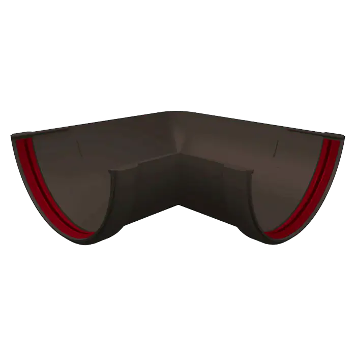 Угол желоба 90° Grand Line Классика 120 ПВХ графит (RAL 7024)-mini