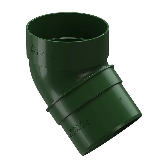 Колено водосточное 45˚ Docke Standard зеленый (RAL 6005)-mini