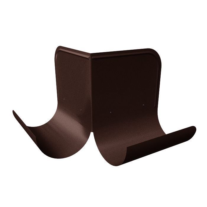 Ограничитель перелива угловой Grand Line PU Matt 125/90, RAL 8017-mini