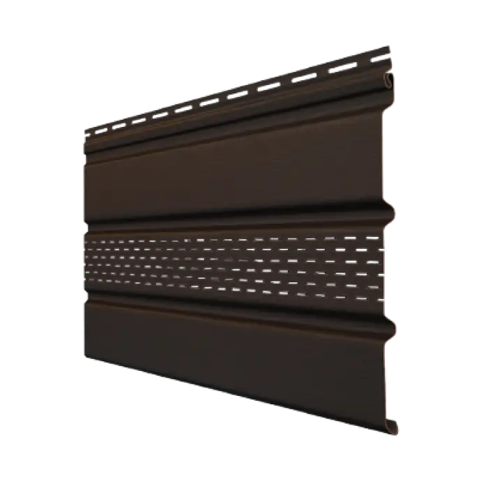 Софит Classic Grand Line, частично перфорированный, коричневый, 3м-mini