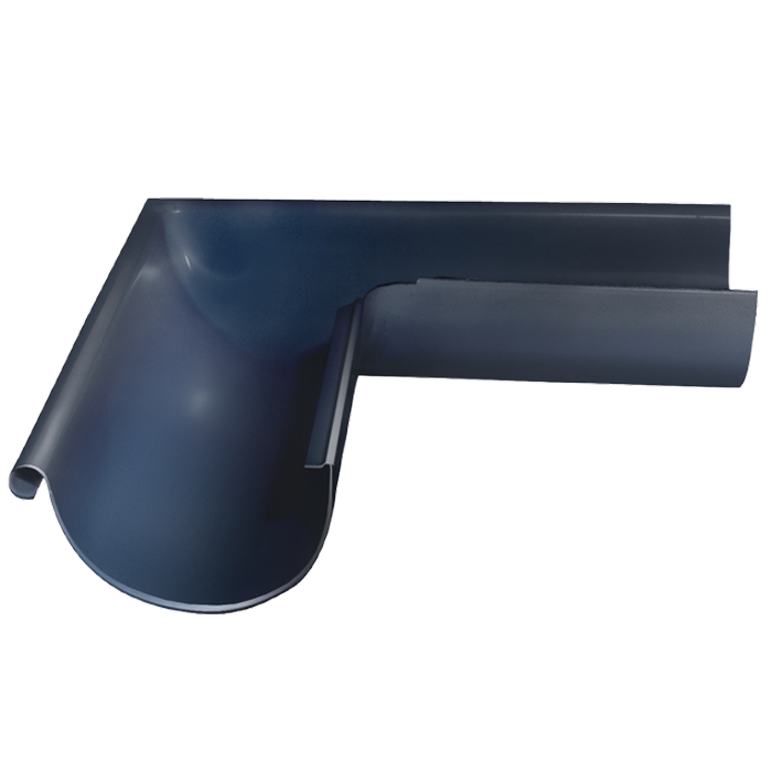 Угол желоба внешний 90° Grand Line PU 125/90 мм, RAL 7024-mini