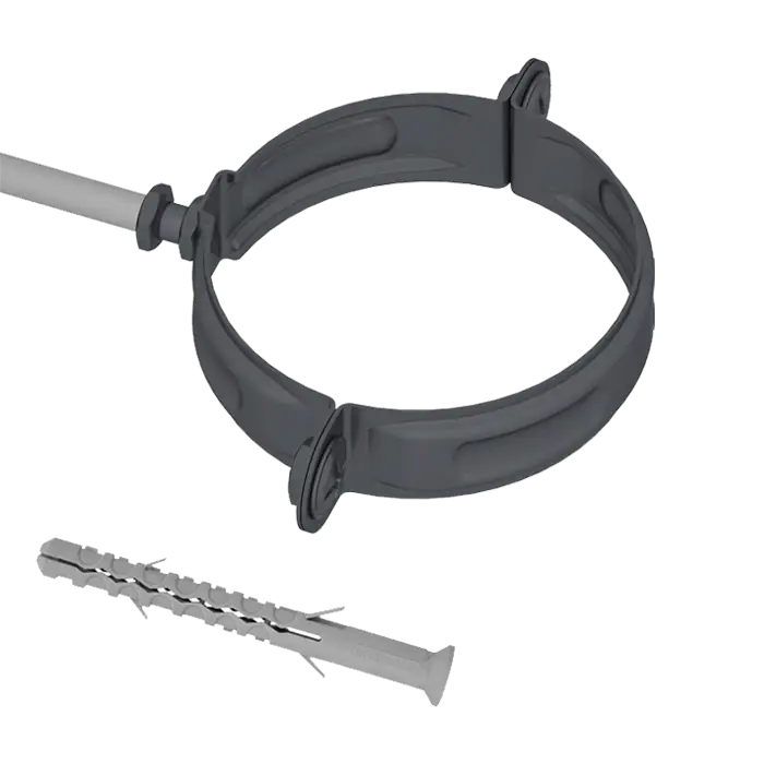 Хомут трубы на кирпич Grand Line PU 150/100 мм, RAL 7024-mini