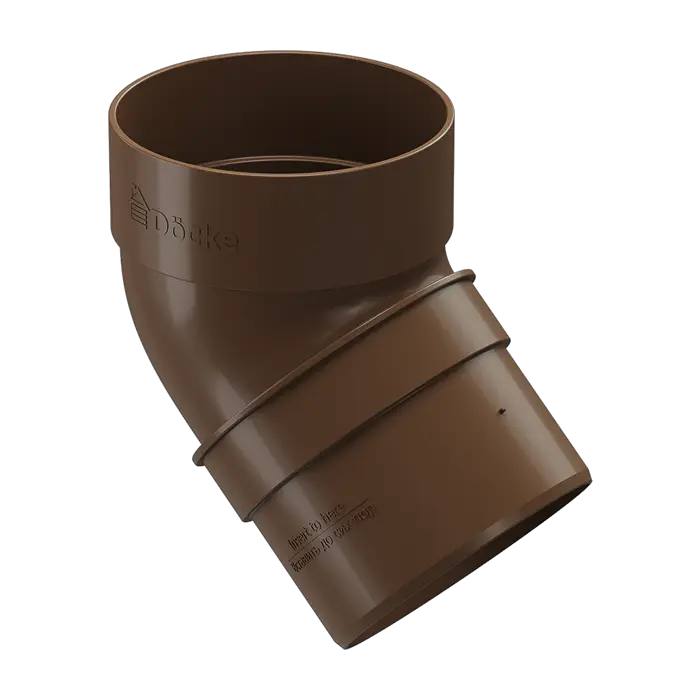 Колено водосточное 45˚ Docke Standard светло-коричневый (RAL 8017)-mini