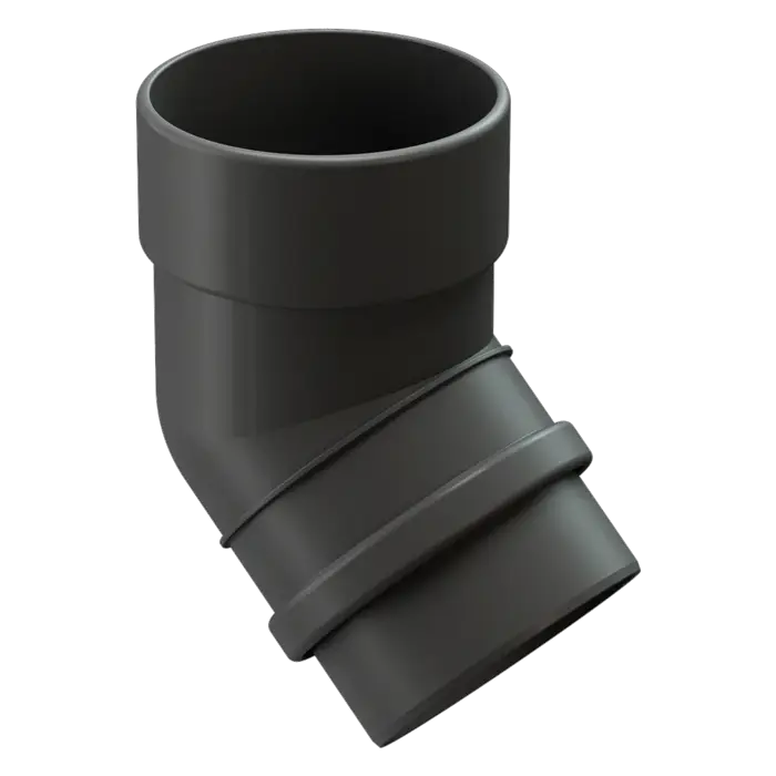 Колено 45˚ для водосточной трубы Docke Lux графит (RAL 7024)-mini