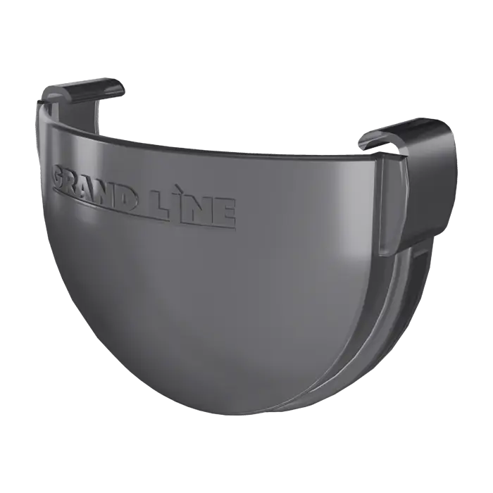 Заглушка желоба Grand Line Дизайн 135 ПВХ графит (RAL 7024)-mini