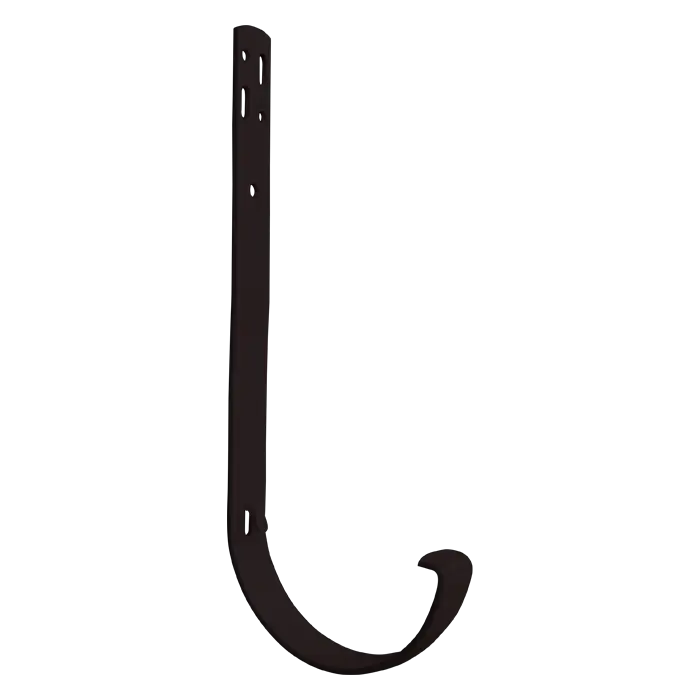 Кронштейн желоба полоса Grand Line Классика 120 ПВХ металлический черный (RAL 9005)-mini