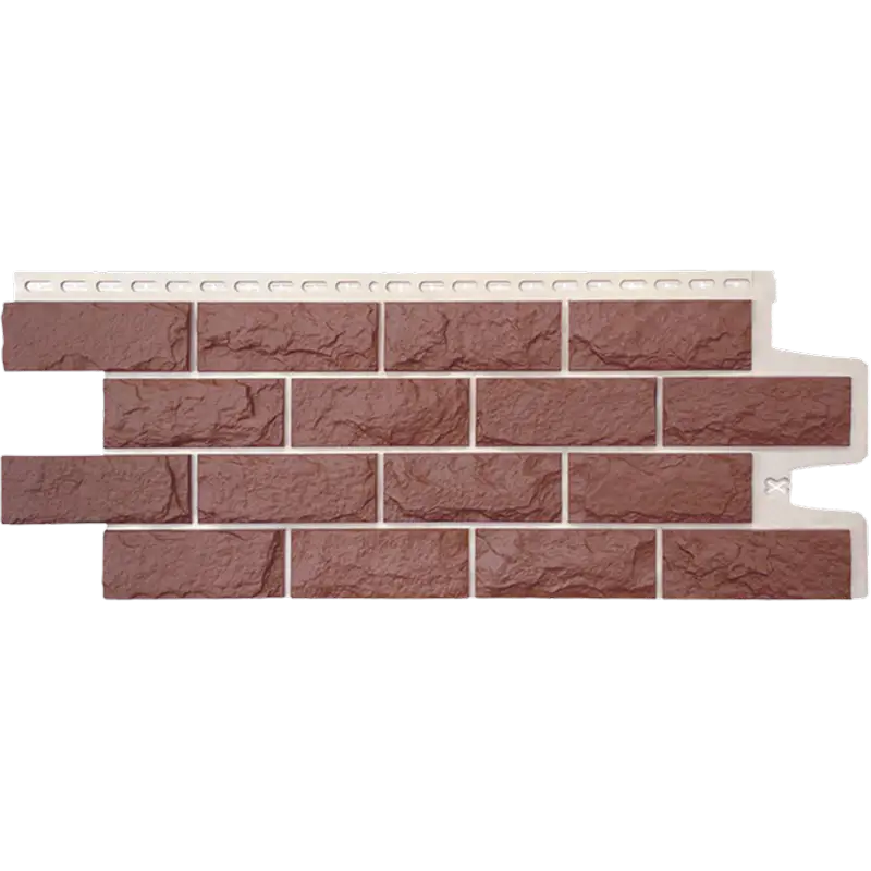 Фасадная панель Grand Line Колотый камень, Design Plus, Корица с белым швом-mini