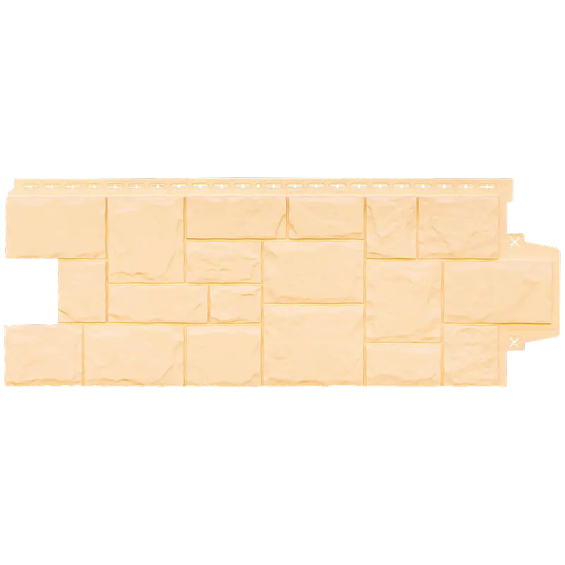 Фасадная панель Grand Line Крупный камень, Classic, Бежевый-mini