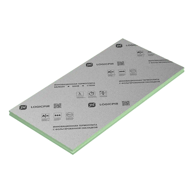Плита теплоизоляционная LOGICPIR Баня Ф/Ф L-1190х590х50 мм, L-кромка-mini
