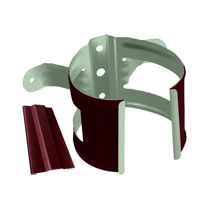 Кронштейн трубы на дерево Grand Line PE 125/90 мм, RAL 3005-mini