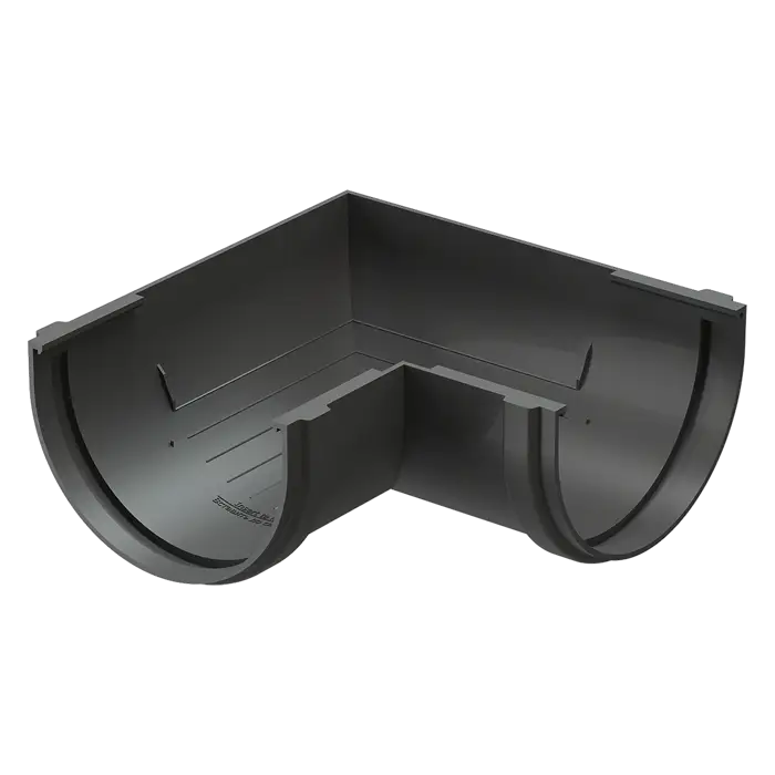 Универсальный угол желоба 90° Docke Standard серый (RAL 7024)-mini
