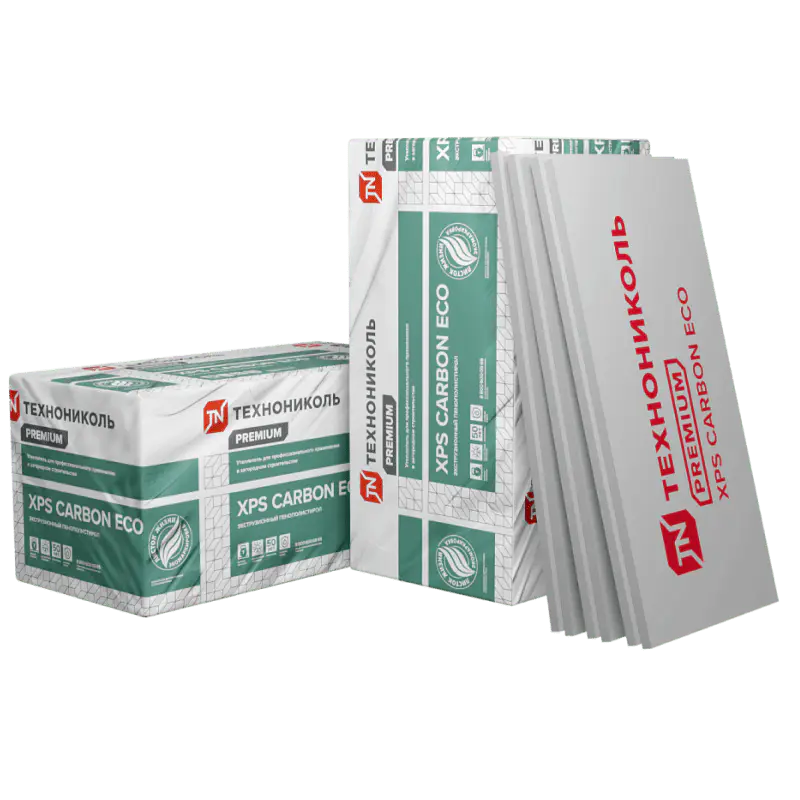 Экструзионный пенополистирол (XPS) ТЕХНОНИКОЛЬ CARBON ECO 1180х580х50 мм, L-кромка, 8 шт-mini