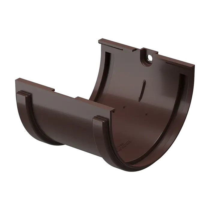 Соединитель желобов Docke Standard тёмно-коричневый (RAL 8019)-mini