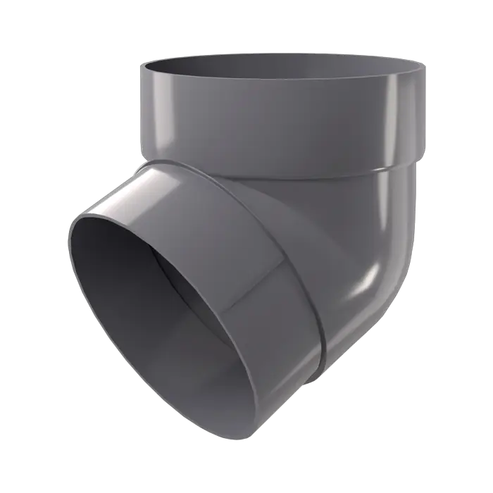 Колено трубы 67° Grand Line Классика 120 ПВХ графит (RAL 7024)-mini