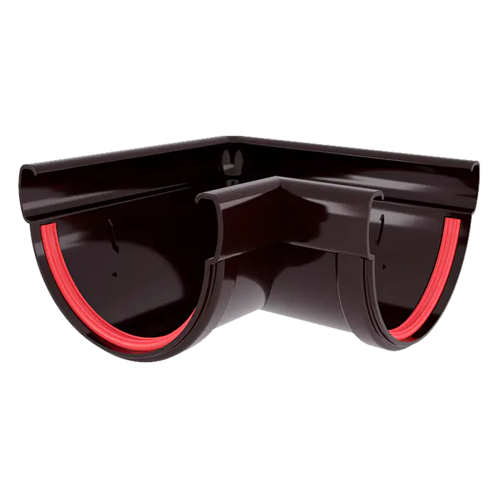 Угол желоба 90° Grand Line Дизайн 135 ПВХ коричневый (RR 32)-mini