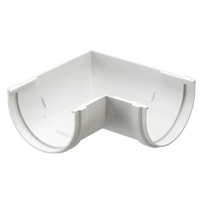 Угол желоба 90° Docke Premium пломбир (RAL 9003)-mini