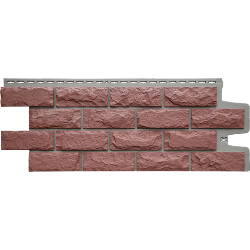 Фасадная панель Grand Line Колотый камень, Design Plus, Корица с темно-бежевым швом-mini