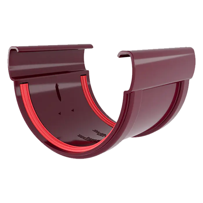 Соединитель желоба Grand Line Дизайн 135 ПВХ бордо (RAL 3005)-mini