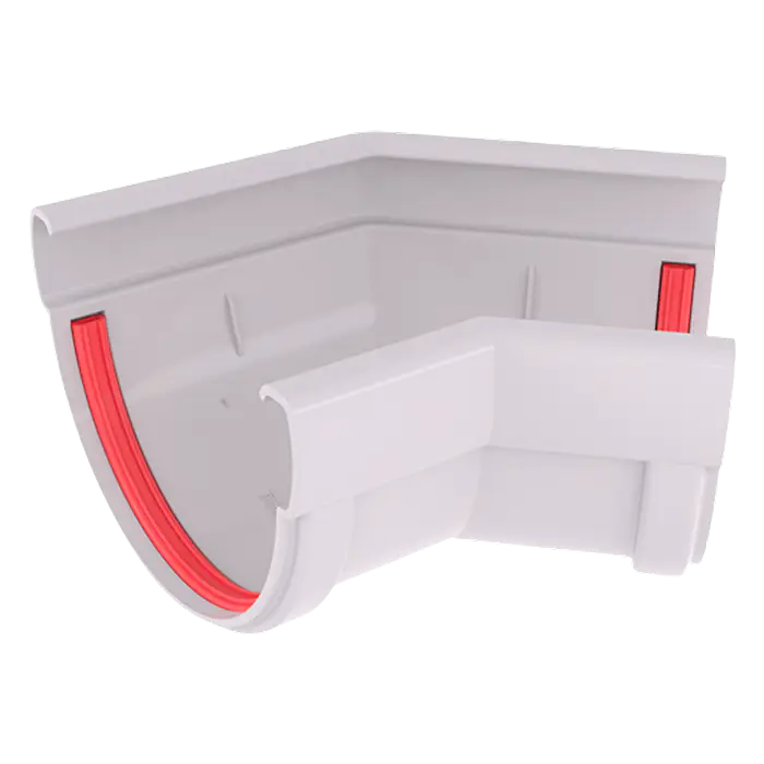 Угол желоба 135° Grand Line Дизайн 135 ПВХ белый (RAL 9003)-mini