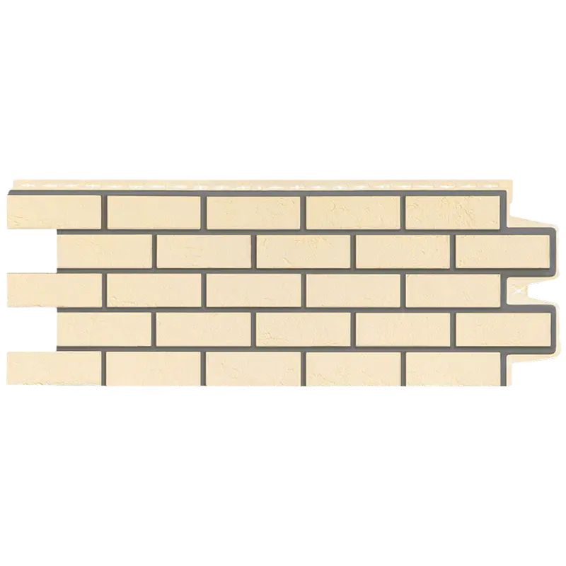 Фасадная панель Grand Line Состаренный кирпич, Design, Бежевый со швом RAL 7006-mini