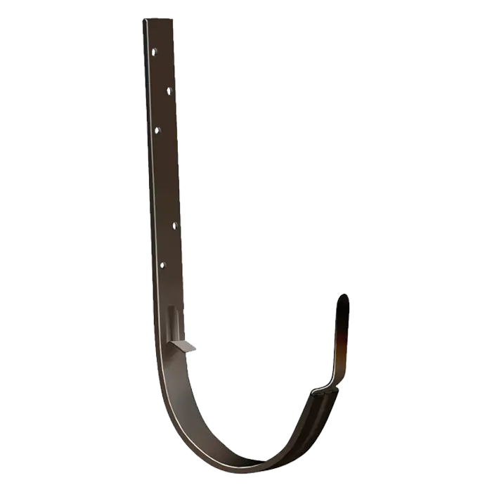 Кронштейн желоба Grand Line Классика 120 ПВХ металлический коричневый (RR 32)-mini