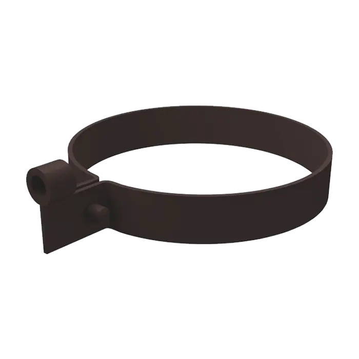 Хомут трубы Lite Grand Line Классика ПВХ коричневый (RR 32)-mini
