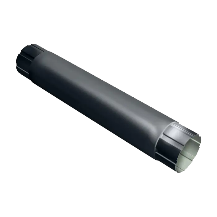 Труба водосточная соединительная 1 м 100 мм Grand Line PU 150/100 мм, RAL 7024-mini