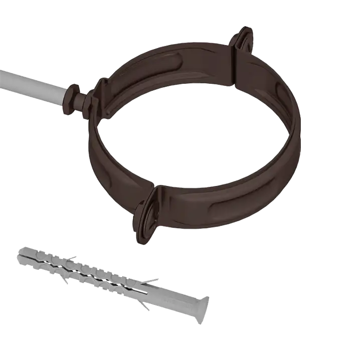 Хомут трубы на кирпич Grand Line PU 150/100 мм, RAL 8017-mini