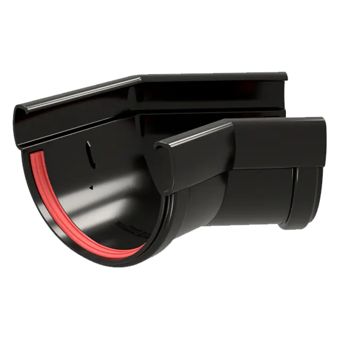 Угол желоба 135° Grand Line Дизайн 135 ПВХ черный (RAL 9005)-mini