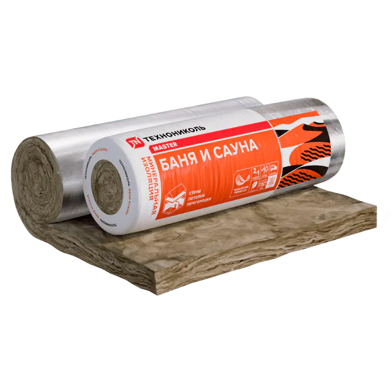 Минеральная изоляция ТЕХНОНИКОЛЬ Баня и сауна, 12500x1200x50 мм-mini