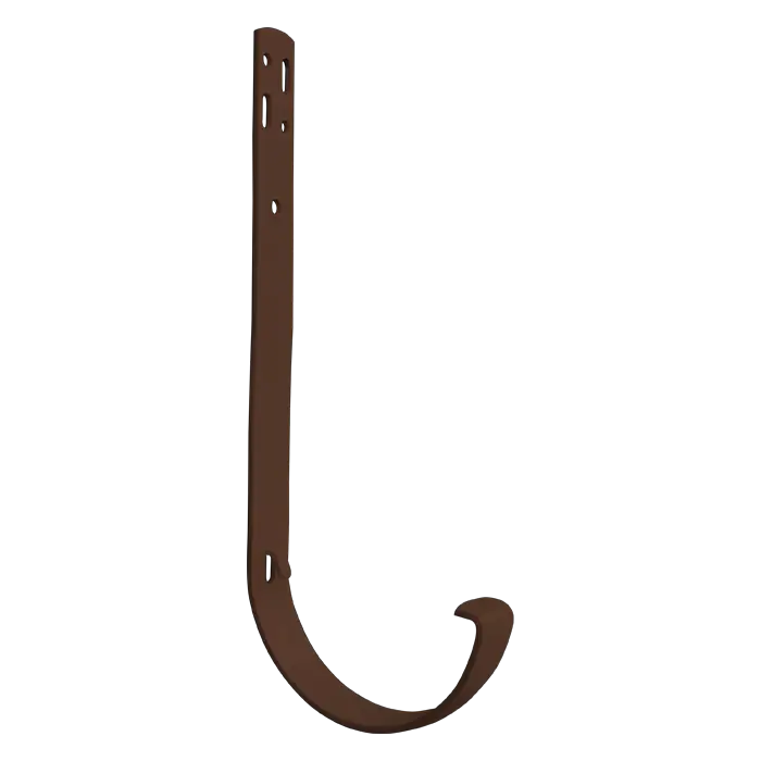 Кронштейн желоба полоса Grand Line Классика 120 ПВХ металлический шоколадный (RAL 8017)-mini