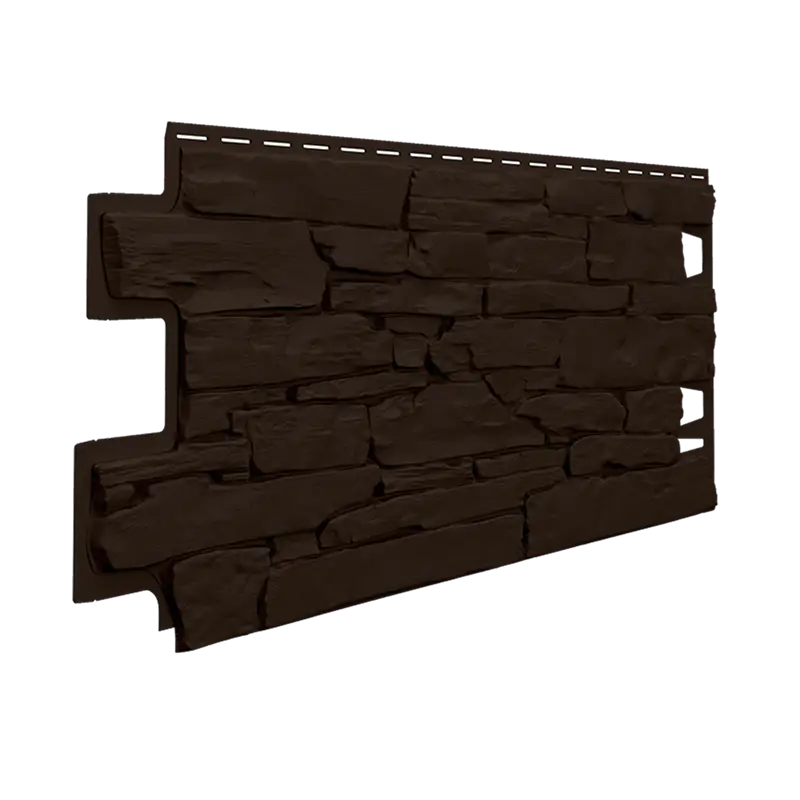 Фасадная панель ТЕХНОНИКОЛЬ Оптима, Камень, Темно-коричневый-mini