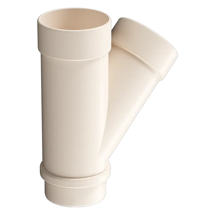 Тройник 45˚ для водосточной трубы Docke Lux латте (RAL 1015)-mini
