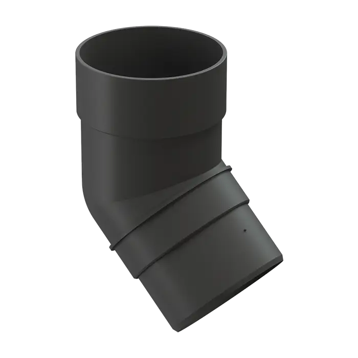 Колено водосточное 45˚ Docke Premium графит (RAL 7024)-mini