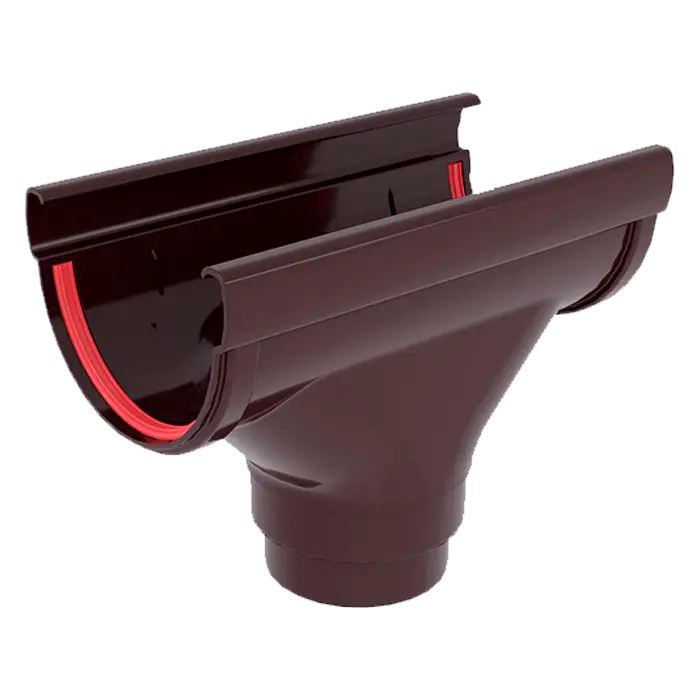 Воронка желоба Grand Line Дизайн 135 ПВХ шоколадный (RAL 8017)-mini