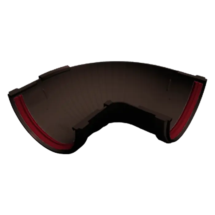 Угол желоба составной 90-150° Grand Line Классика 120 ПВХ коричневый (RR 32)-mini