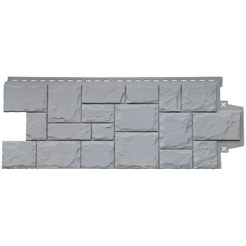 Фасадная панель Grand Line Крупный камень, Classic, Серый-mini