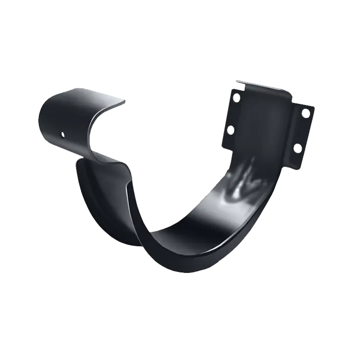 Крюк желоба короткий Grand Line PE 125/90 мм, RAL 7024-mini