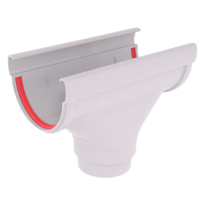 Воронка желоба Grand Line Дизайн 135 ПВХ белый (RAL 9003)-mini