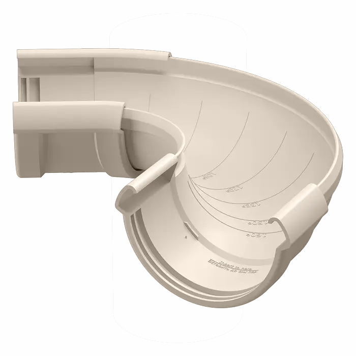 Угол желоба регулируемый Docke Lux латте (RAL 1015)-mini