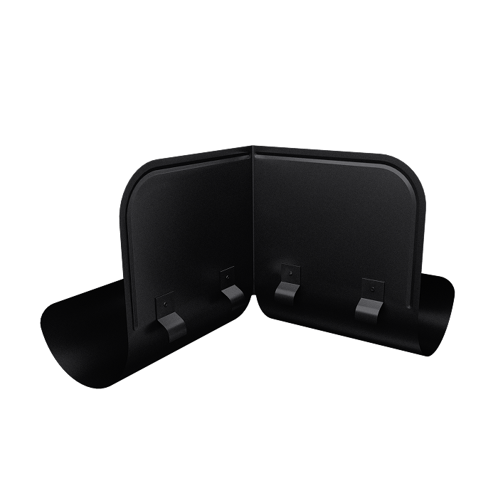 Ограничитель перелива угловой Grand Line PU Matt 125/90, RAL 9005-mini