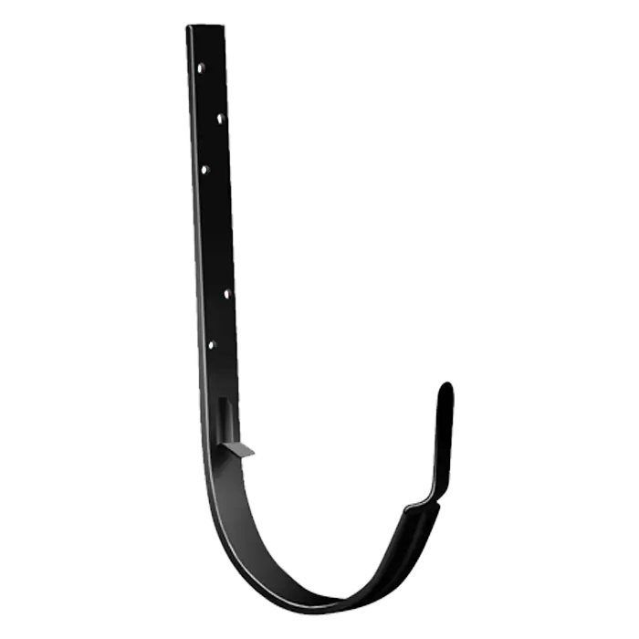 Кронштейн желоба Grand Line Классика 120 ПВХ металлический черный (RAL 9005)-mini