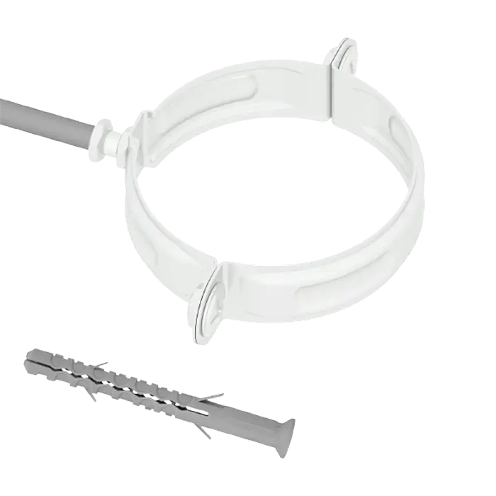 Хомут трубы на кирпич Grand Line PU 150/100 мм, RAL 9003-mini